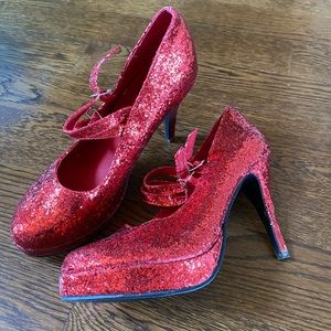 Red Glitter Stilettos Dorothy Ruby Slippers